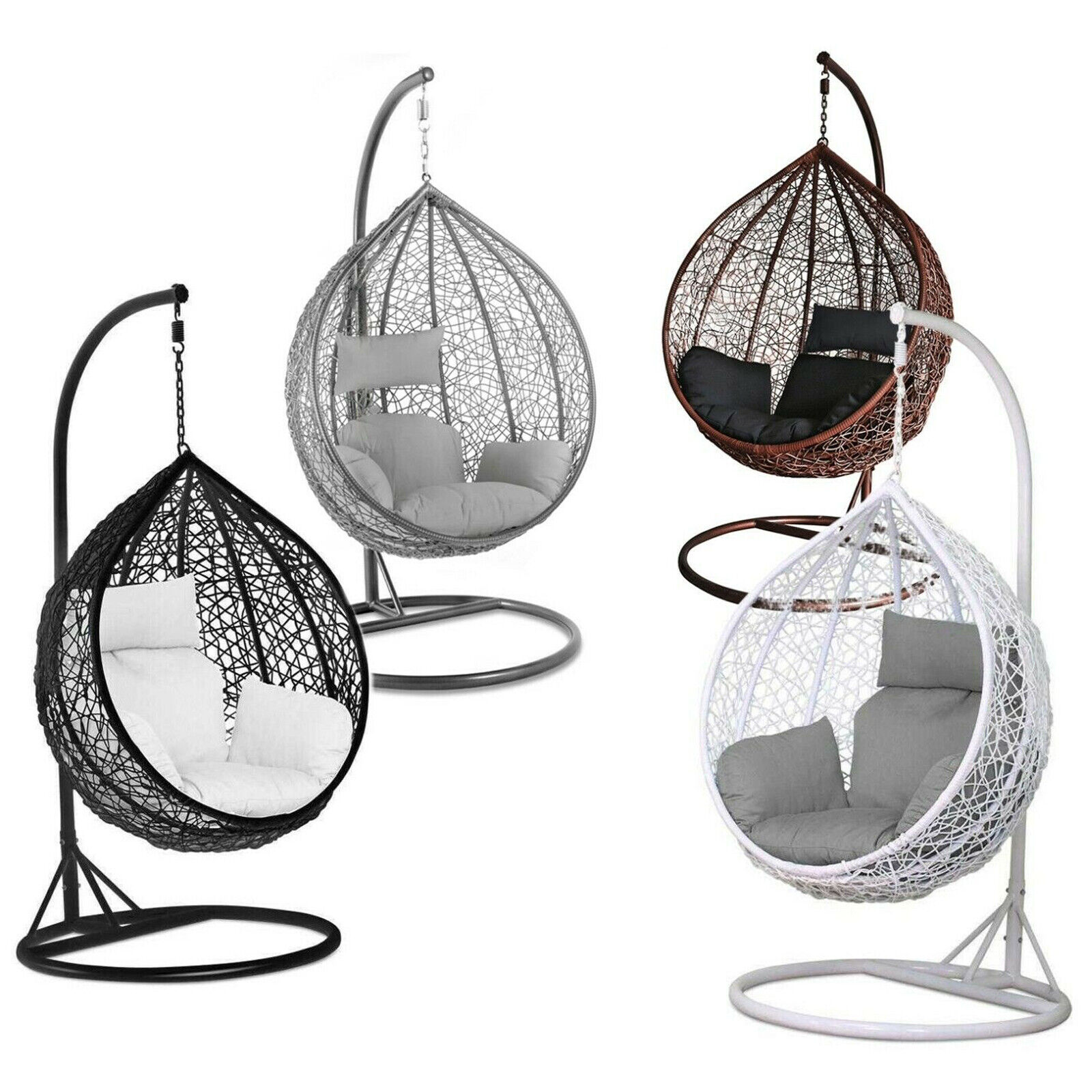 Rattan Egg Hanging Swing Chair: Perfect for Indoor, Outdoor, and Patio Use