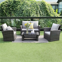 2 arm chair, 1 loveseat and 1 Table